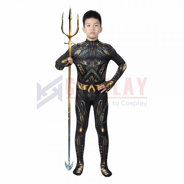 Kids Aquaman Arthur Curry Spandex Cosplay Costume
