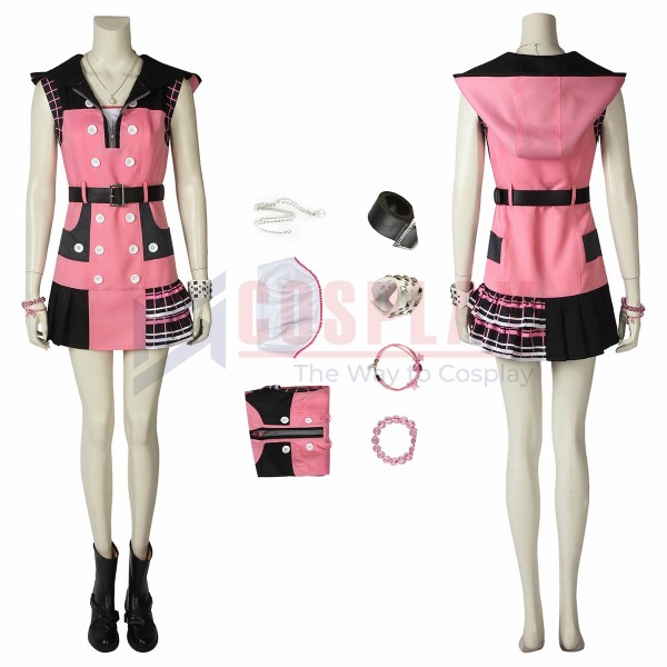 Kingdom Hearts III Kairi Pink Cosplay Costumes