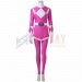 Pink Ranger Cosplay Suit Artificial Leather Costume Mighty Morphin Power Rangers