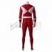Red Ranger Cosplay Suit Artificial Leather Costume Mighty Morphin Power Rangers