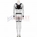 Black Widow White Cosplay Costume Natasha Romanoff White Printed Spandex Jumpsuit